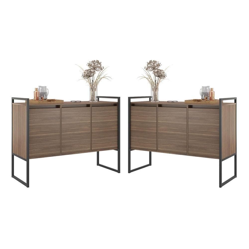 Buffet Industrial 3 Portas Affara Conjunto 2 Unidades