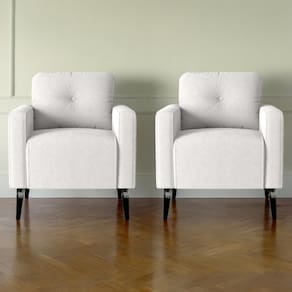 Jogo De Poltronas Decorativas Lupin Boucle Natural
