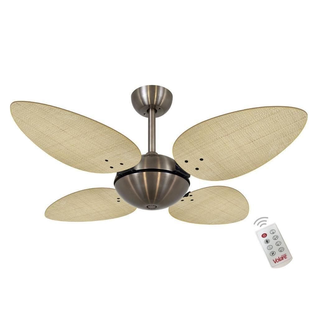 Ventilador Volare Off P Palmae Natural 110V Controle Remoto