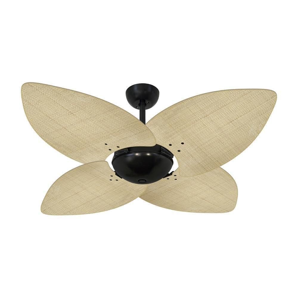 Ventilador De Teto Dormamu Nero Office 4 Pás Palmae Natural 220V