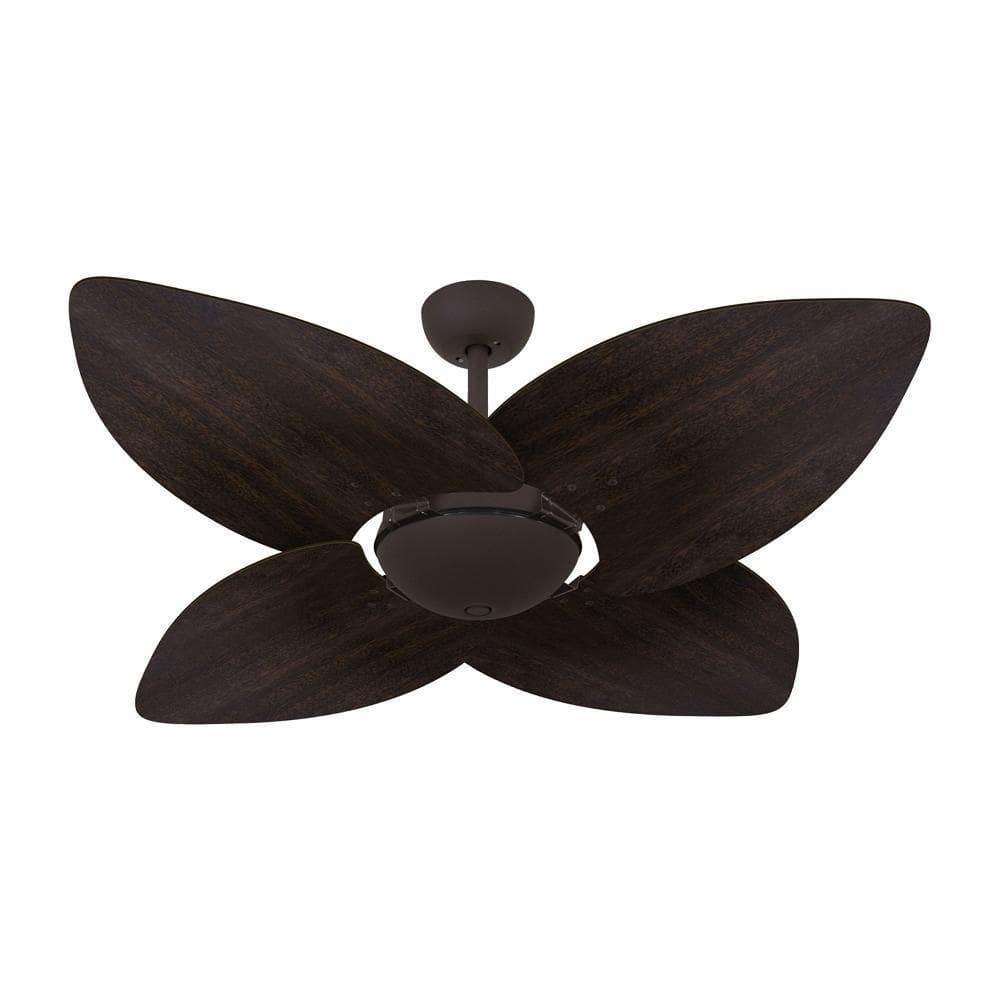 Ventilador De Teto Dormamu Marrom Texturizado Office 4 Pás 110V