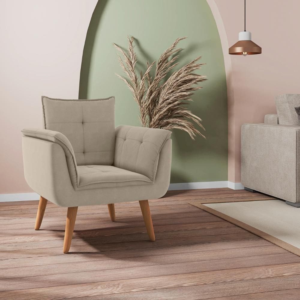 Poltrona Para Sala De Recepção Silveiras Inca Castor