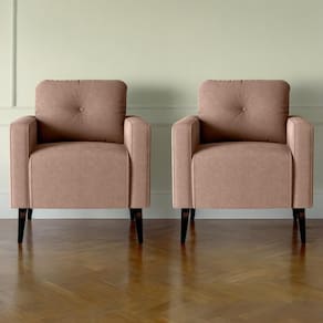 Jogo De Poltronas Decorativas Lupin Boucle Marrom