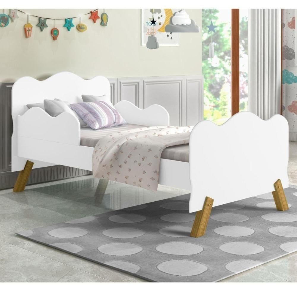 Cama Infantil Nuvenzinha Neve Com Colchão