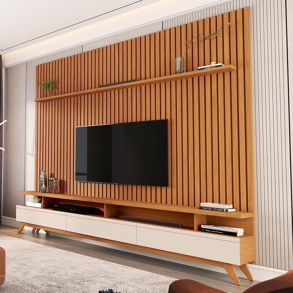 Conjunto De Rack E Painel Pará Nature Off White