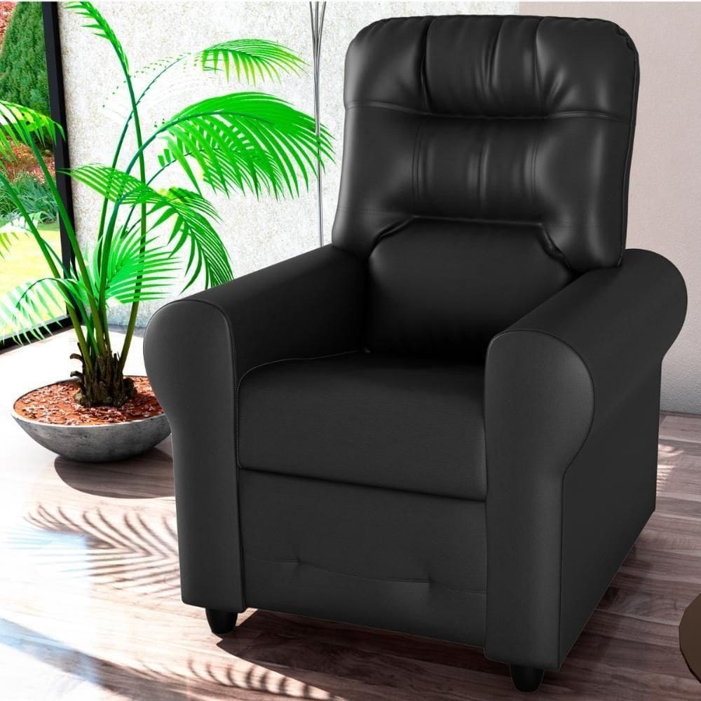 Poltrona Reclinável Para Descanso Guaíra Sintetico Marrom