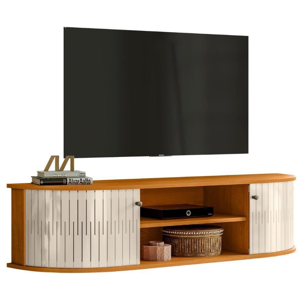Rack Suspenso Para Tvs 60 Verona Cinamomo Off White
