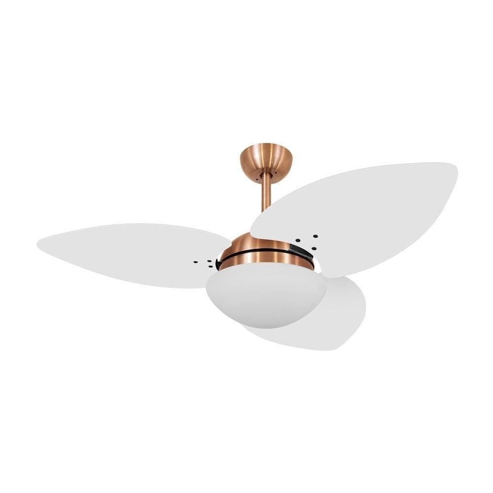 Ventilador De Teto Dormamu Cobre 3 Pás Branco 110V