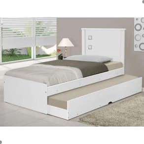 Bicama Com Cama Auxiliar Bibox Solteiro Diversas Cores - Branco