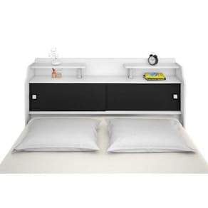 Cabeceira Box Casal Queen Elisa Branco Ou Branco-preto