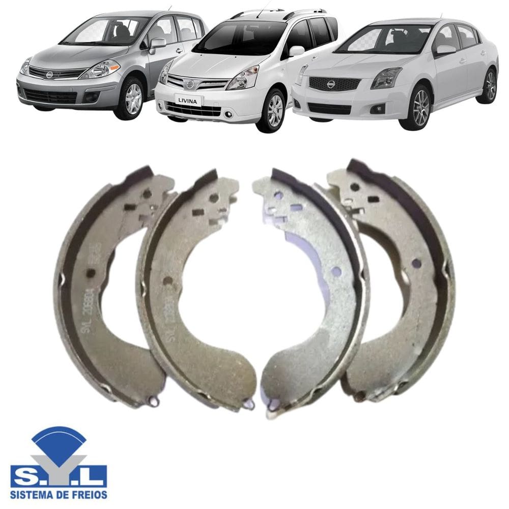 Sapata De Freio Traseiro - Livina Grand 1.8 2010 A 2013 / Sentra 2.0 2007 A 2010 / Tiida 1.8 2009 A 2012 - 206804