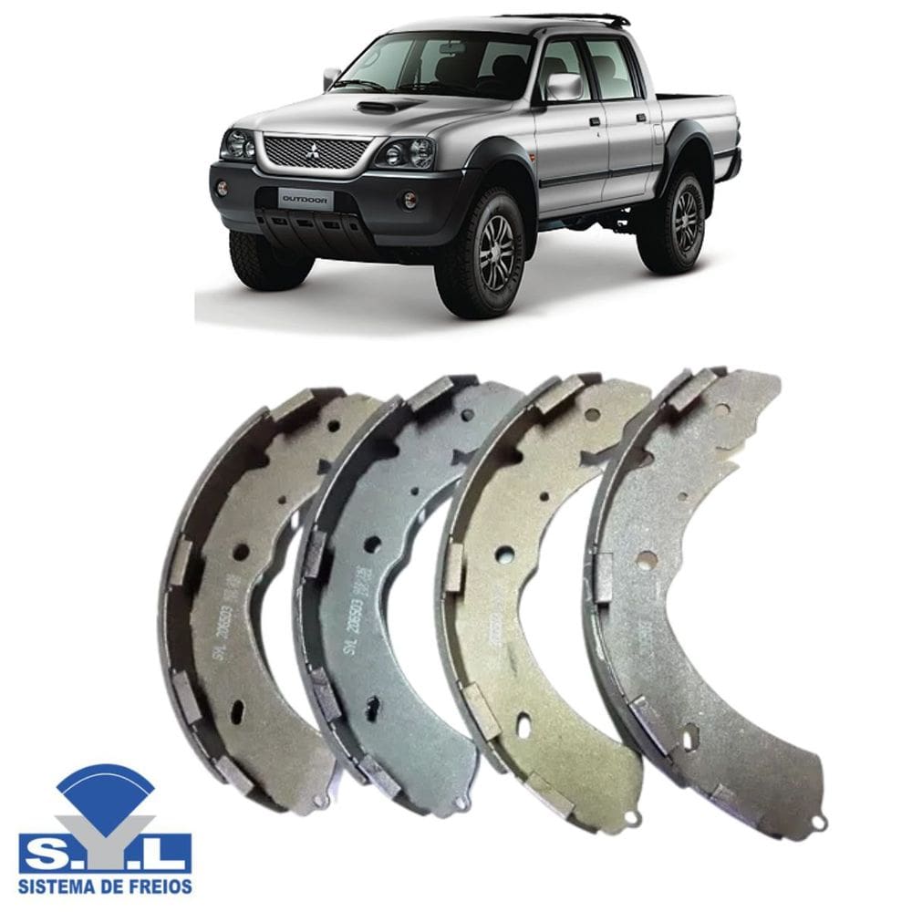 Sapata De Freio Traseiro - L200 Triton 3.2 2008 A 2011 / L200 Triton 3.5 2008 A 2011 - 206503
