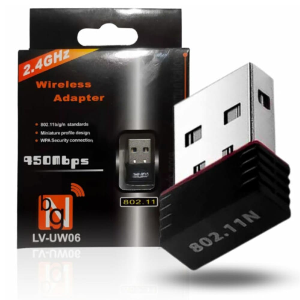 Adaptador Wireless 2.4GHz LV-UW06 Conexão Rápida e Estável!