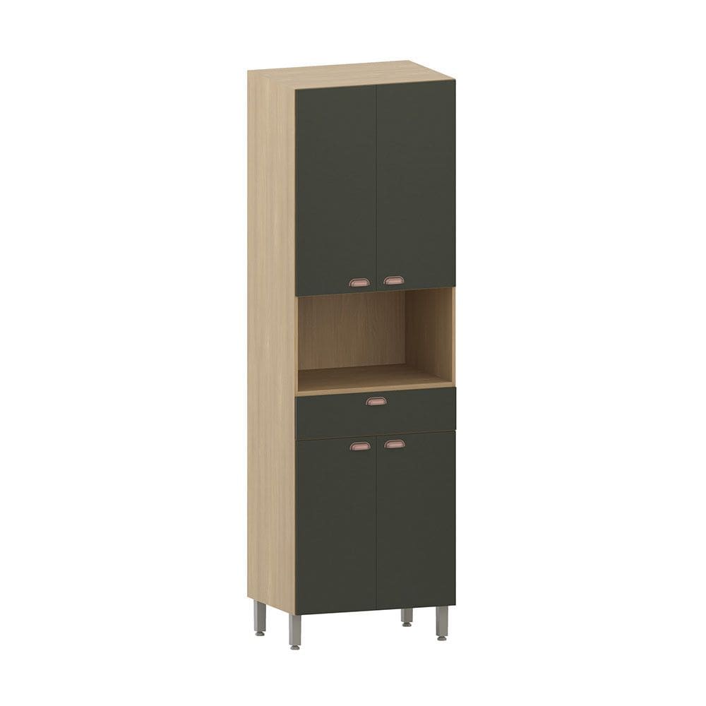 Paneleiro 70cm 4 Portas 1 Gaveta com Espaço para Micro-ondas Classic Luciane Móveis