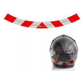 10 Faixa Adesiva Retrorrefletiva Capacete Baú Moto 3,5X40Cm