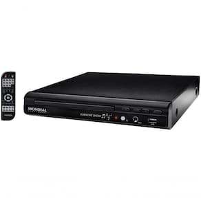 Dvd Player Mondial Bivolt Karaoke E Controle Remoto Preto