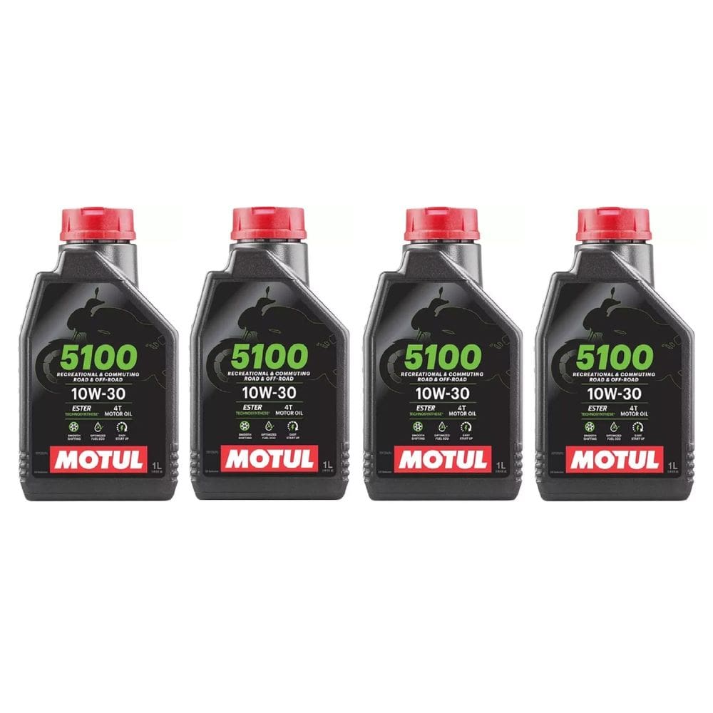 Kit com 4 Litros Óleo Motul 5100 10w30 Semi-sintético cb500 cb500X cb500F cb500R cb 600f hornet cb 650 cbr 650 transalp