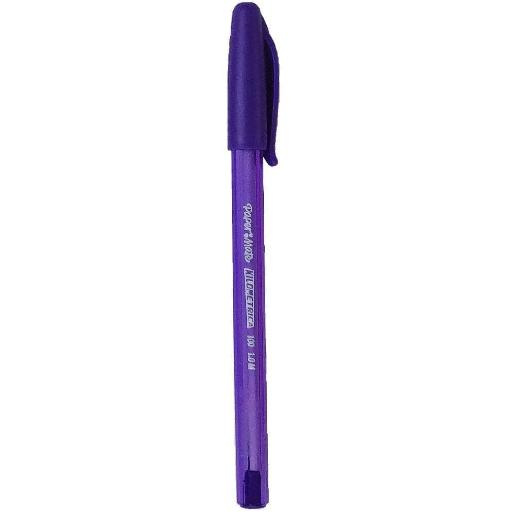 Caneta Kilométrica Esferográfica 0.1mm Roxa - Paper Mate