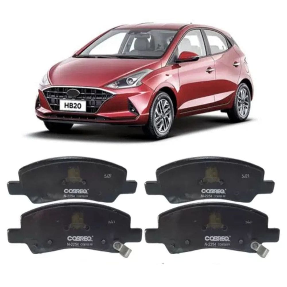 Pastilha Freio Dianteiro - Hb20 Evolution 1.0 2020 A 2022 / Hb20 Sense 1.0 2020 A 2022 / Hb20 Vision 1.0 2020 A 2022 - N2254
