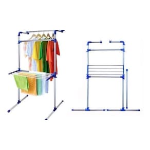 Varal de Chão Ajustável Inox Multiuso Arara de Roupas