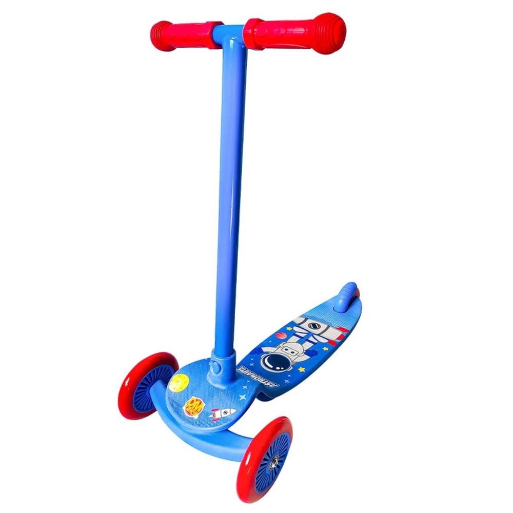 Patinete Menino Astronauta Azul Radical Até 50Kg Ajustável
