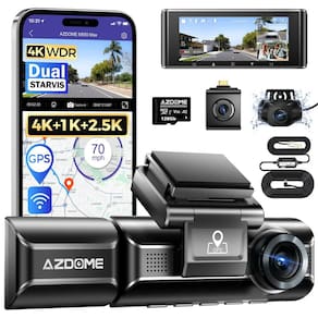 Azdome M550 Max 3ch Dash Cam 4k Câmera Veicular 128Gb Com Kit 24h
