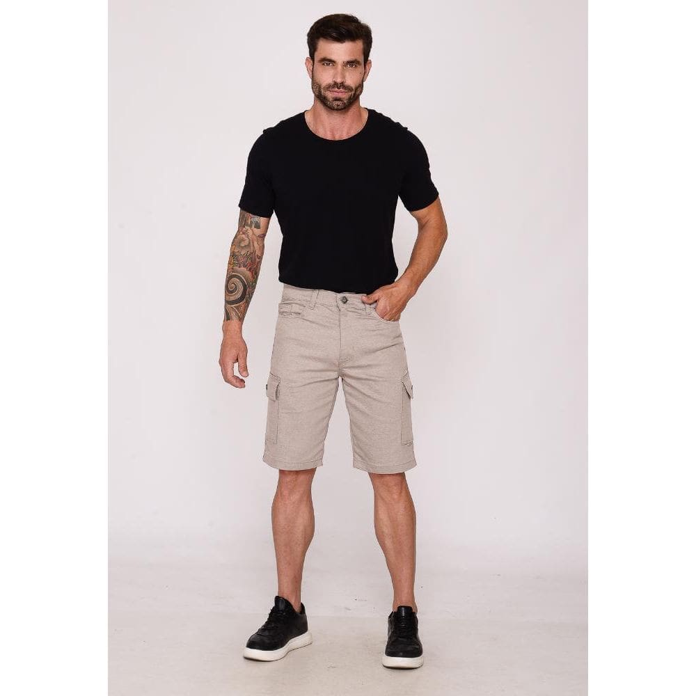 Bermuda Masculina 7950 Bege [F075]