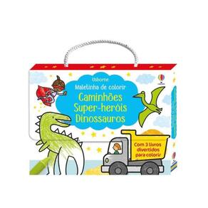 Caminhões, Super Heróis Dinossauros: Maletinha De Colorir