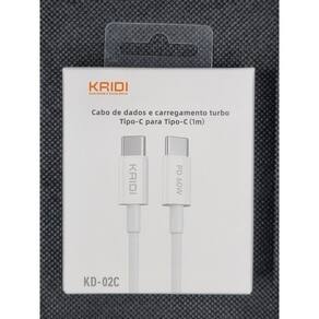 Cabo Usb-C 60W - Entrada e Saida Usb Tipo C 1M