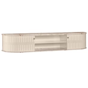Rack Suspenso Tv 75 Pol 2P 183 cm Algarve Calacata Off White MADETEC