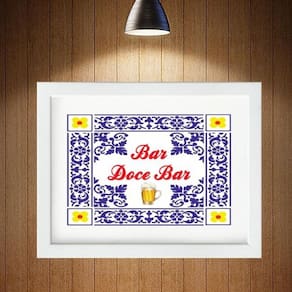 Quadro Horizontal Bar Doce Bar - 60X48Cm