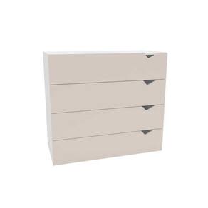 Cômoda Casal Porto c/ 4 Gavetas Branco/Creme - Politorno
