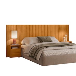 Cabeceira Casal Extensível Frida Com 2 Mesas De Apoio - 7 Decor Cinamomo