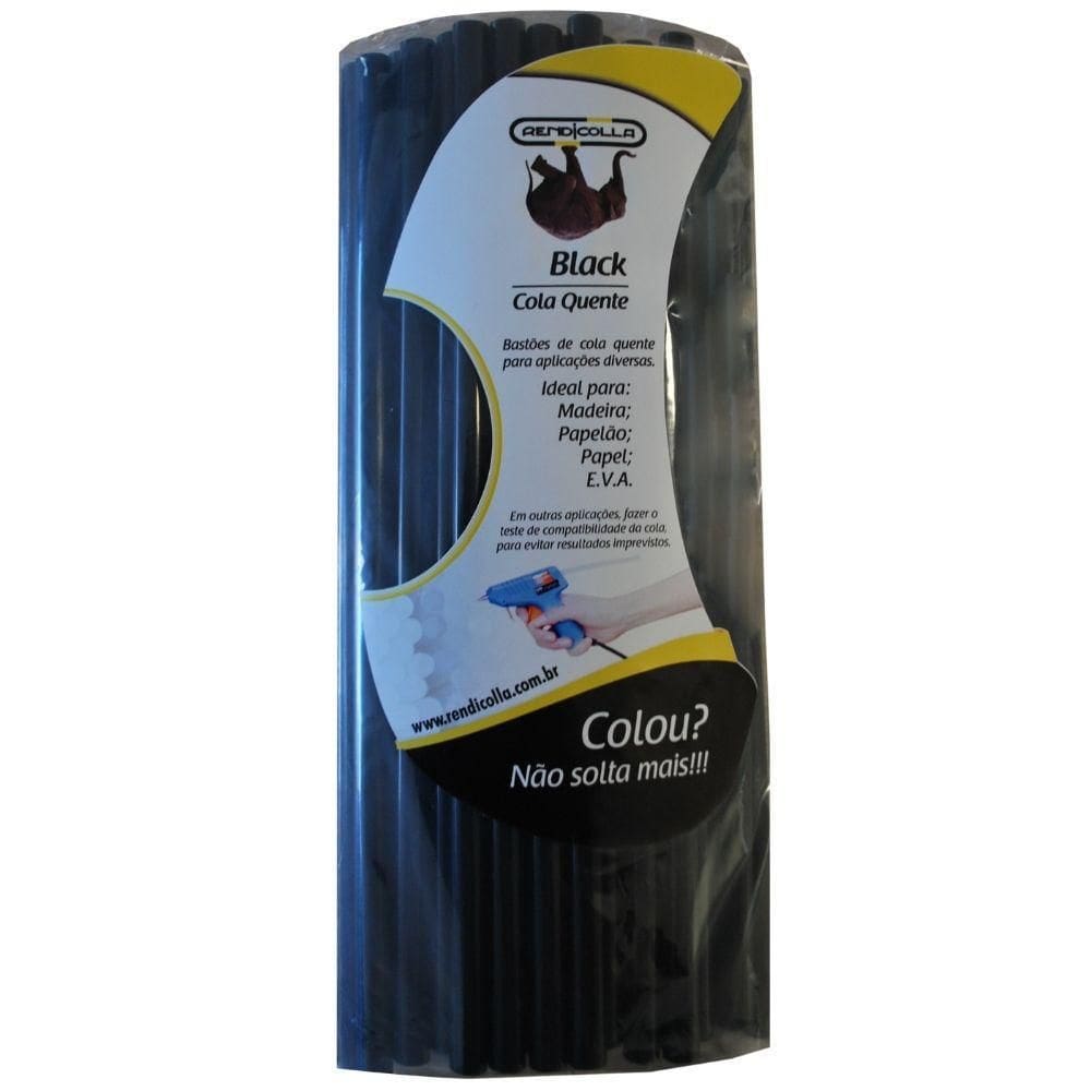 Bastão 500 Gramas Cola Quente Fina 7,5 X 30 Cm Black