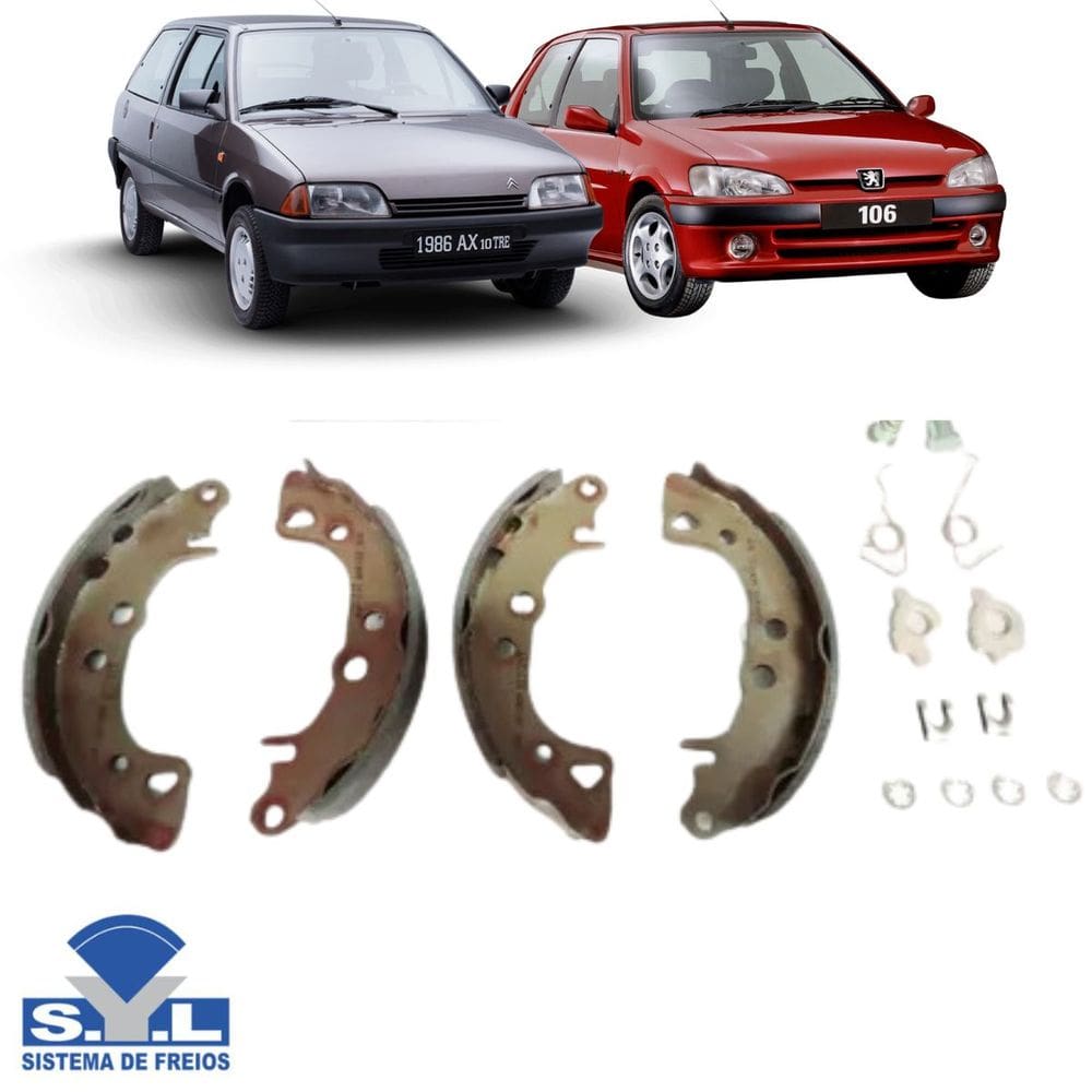 Sapata De Freio Traseiro - 106 1991 A 1994 / Ax 1990 A 1997 / Saxo 1996 A 1999 - 201905