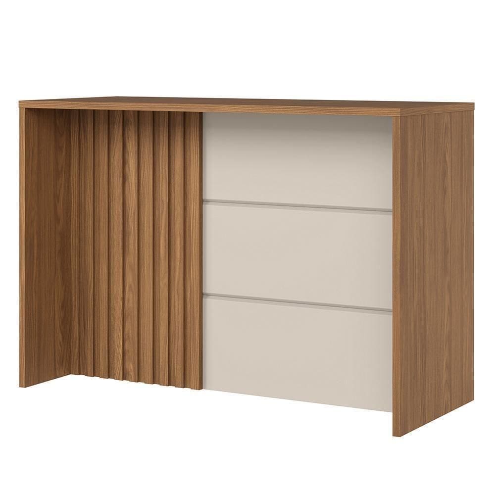 Bancada Ilha Gourmet Ripada Requinte Nature/areia - Móveis Henn Nature/areia