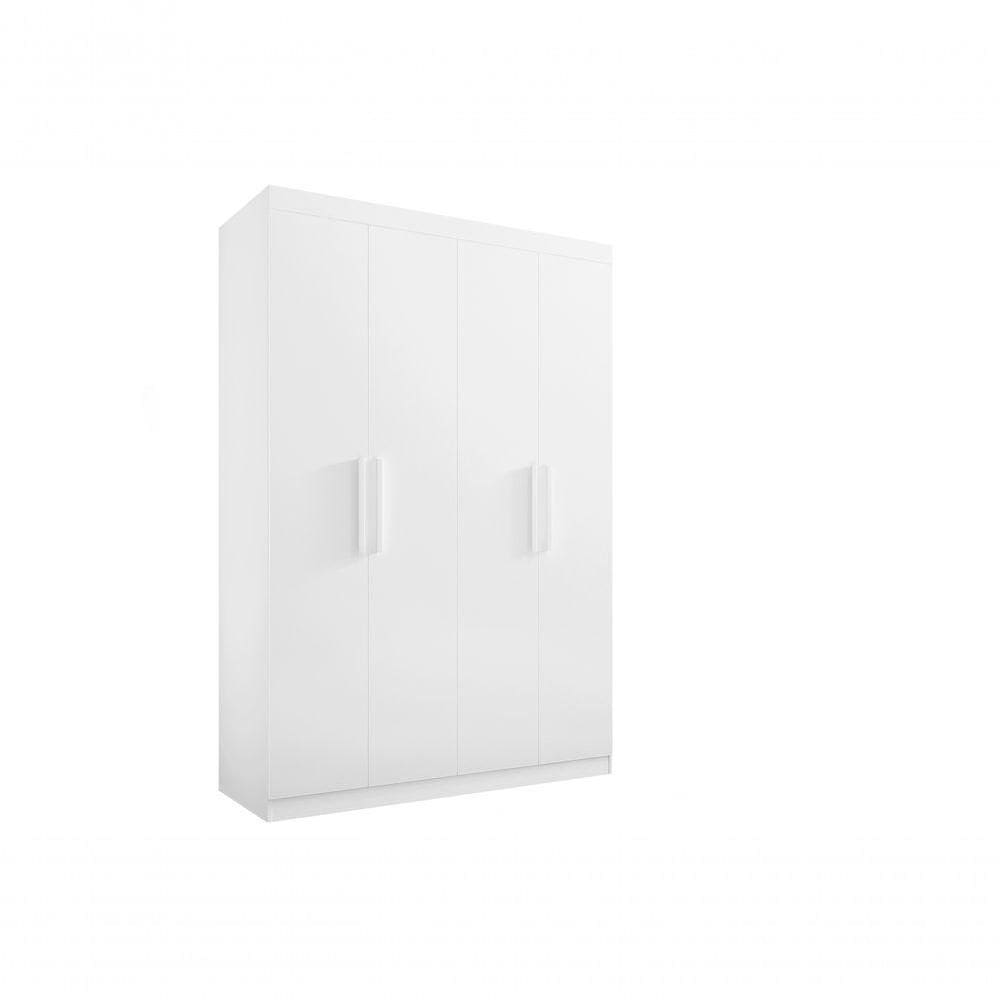 Guarda Roupa 4 Portas 3 Gavetas Com Pés Colibri Plus - D` Doro Branco