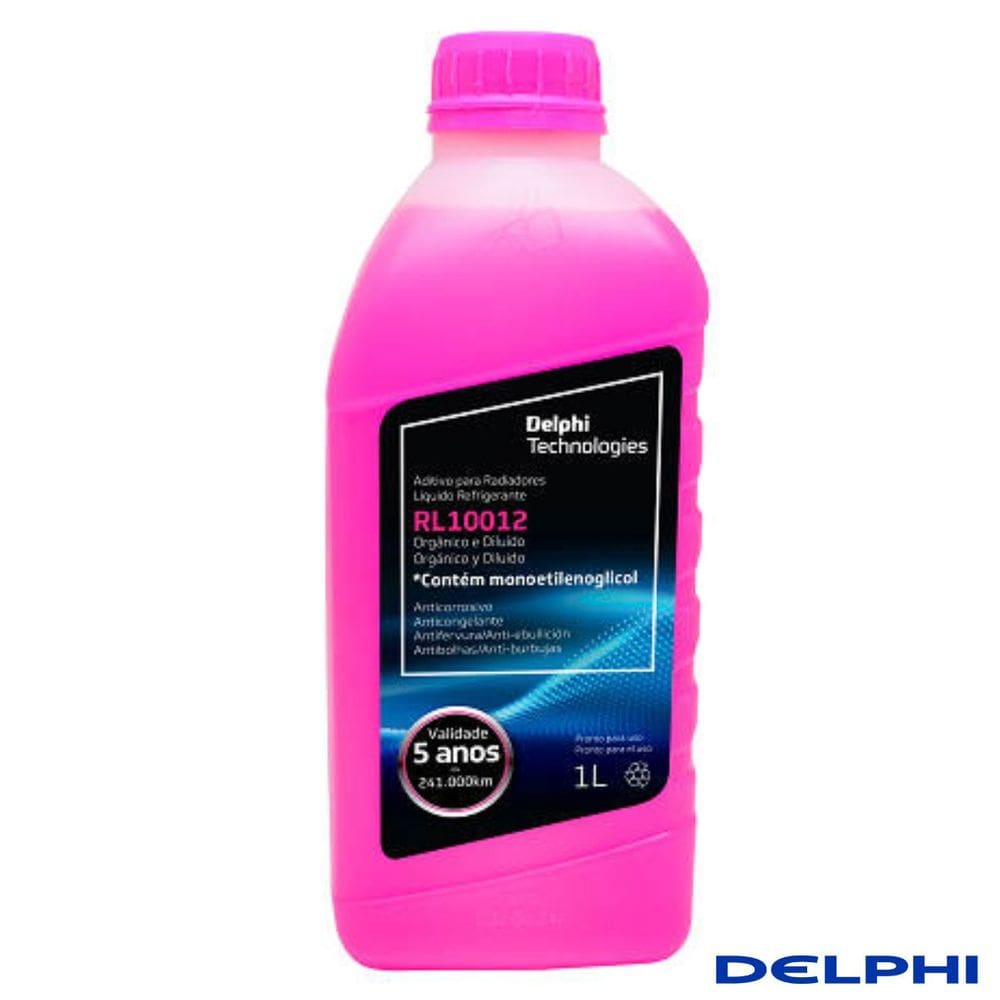 Rl10012 - Aditivo Radiador Diluido Rosa 1L - Organico Veiculos Leve / Pesado / Agricola / N - Delphi
