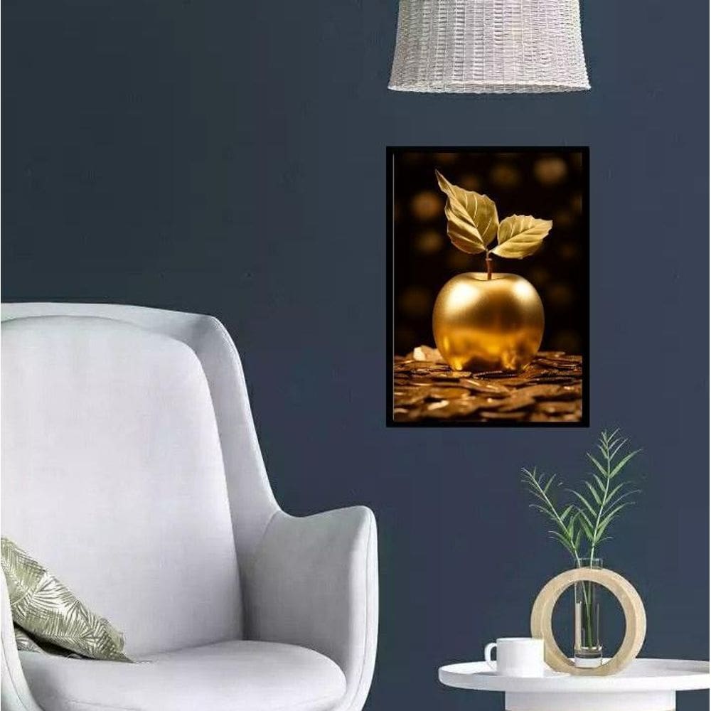 Quadro Arquétipo Maçã Dourada 24X18Cm