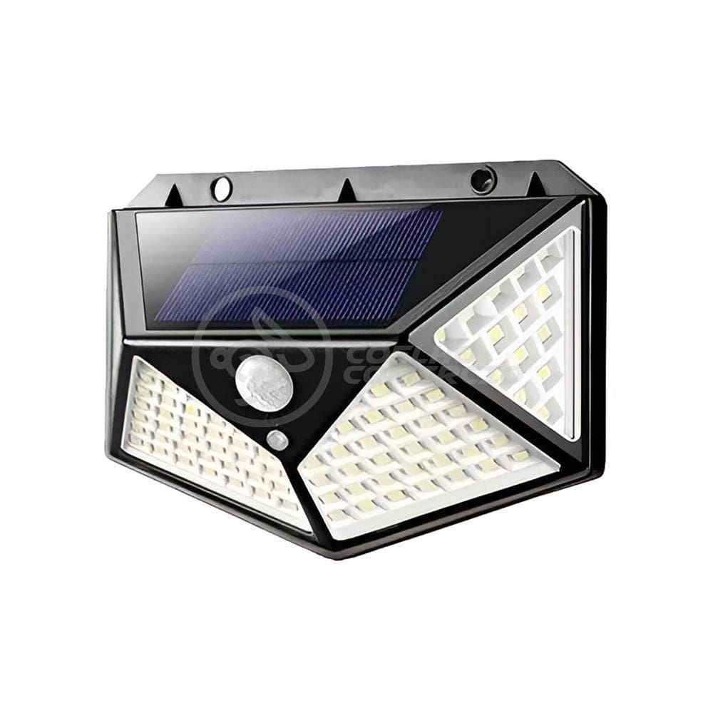 Luminária Solar De Parede Com 100 Leds Sensor De Presença Lâmpada Para Jardim E área Externa