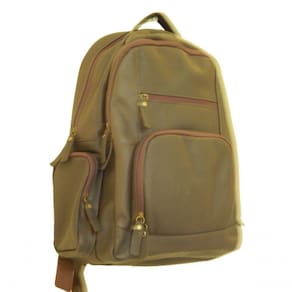 Mochila Masculina De Couro Com Porta Notebook Zup Café