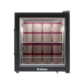 Refrigerador Bancada Com Porta De Vidro 85l Gfb75 Gelopar Expositor Preto 220v