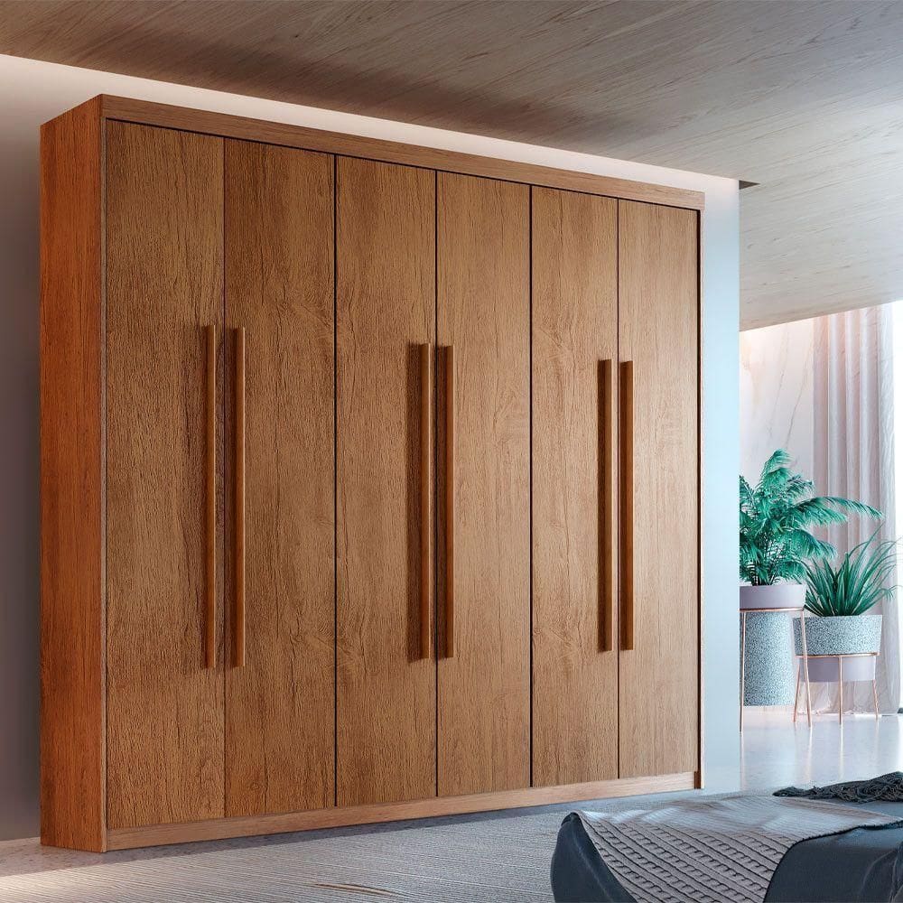 Guarda Roupa Casal Heros 6 Portas E 2 Gavetas Moderna Imbuia