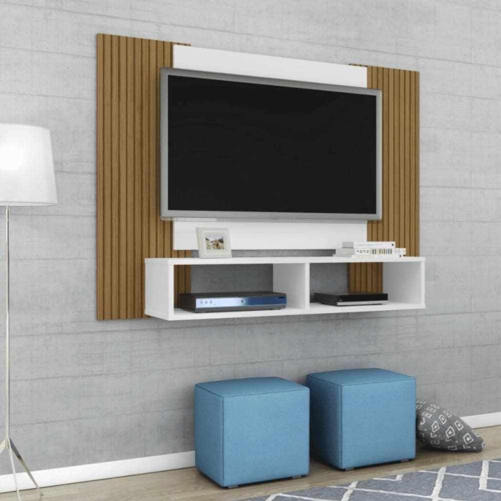 Painel Navi Bechara 47 2075567 Sala Branco/ripado - Ofertamo