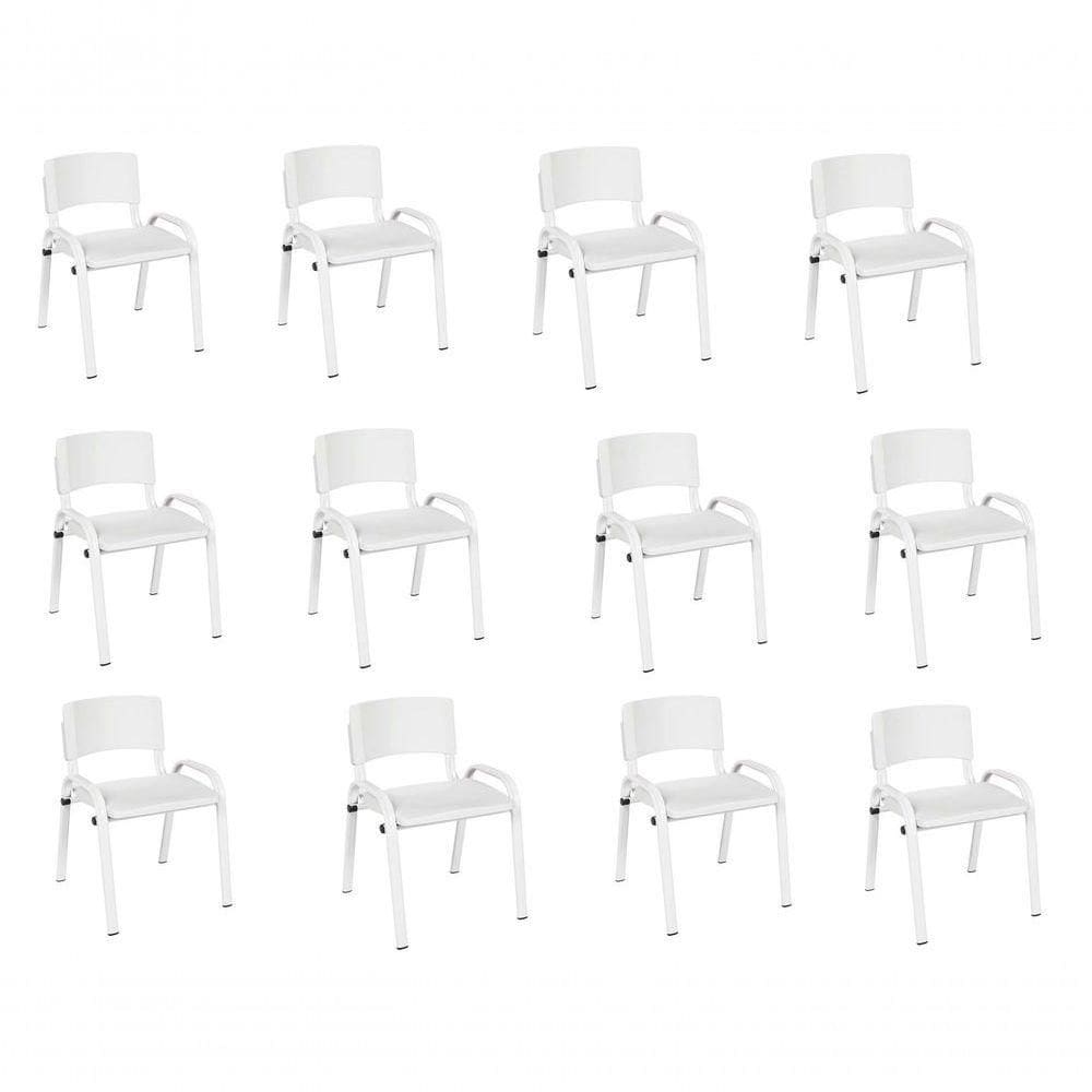 Kit 12 Cadeiras Infantil Iso, , Base Branco-branco