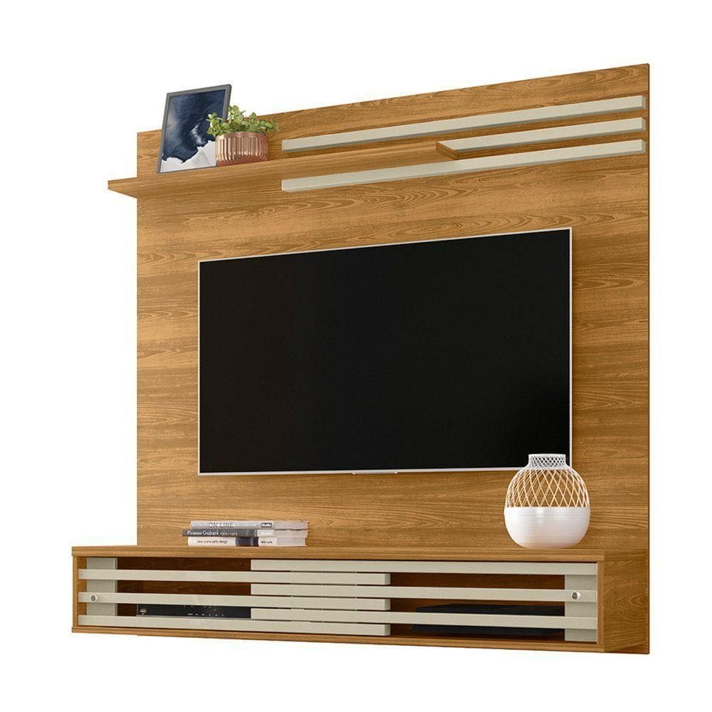 Painel Bancada Suspensa Para 60 Polegadas Frizz Sublime - 7 Decor Cumaru E Opala