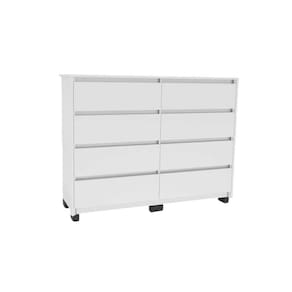 Cômoda Casal Coimbra c/ 8 Gavetas Branco - Politorno