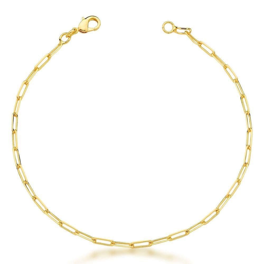 Pulseira Elos Delicados Unissex Banhada A Ouro 18k