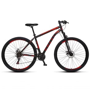 Bicicleta Athena Aro 29 Em Aço Com 21 Marchas Colli Preto Fosco/vermelho