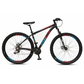 Bicicleta Aro 29 Colli Cazelle Turim 21m Aluminio Quadro 17 Preto/adesivo Azul/vermelho